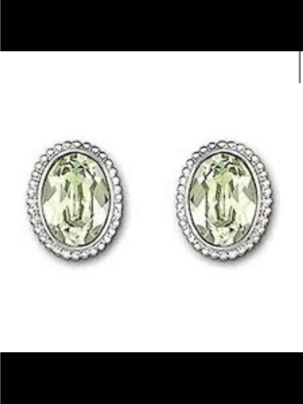 AUTHENTIC SWAROVSKI Nova Pierced Earrings Oval Crystals #2546
